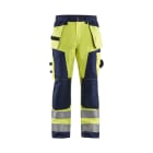 BLAKLAEDER - High Vis Handwerker Arbeitshose High Vis Gelb/Marineblau D124