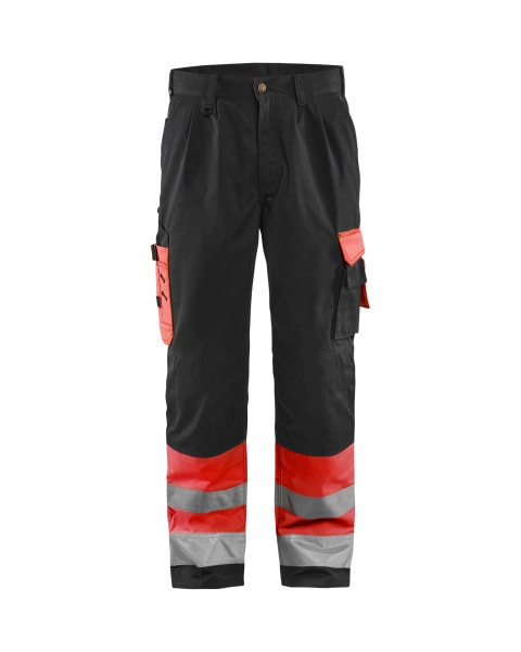 BLAKLAEDER - High Vis Arbeitshose High Vis Rot/Schwarz D92