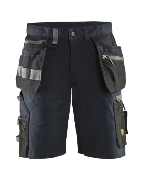 BLAKLAEDER - Handwerker Shorts mit Stretch Dunkel Marineblau/Schwarz C64