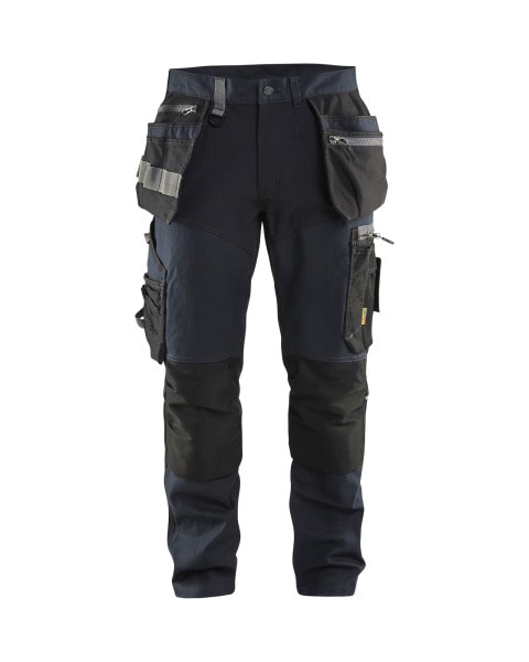 BLAKLAEDER - Handwerker Arbeitshose mit Stretch Dunkel Marineblau/Schwarz D84