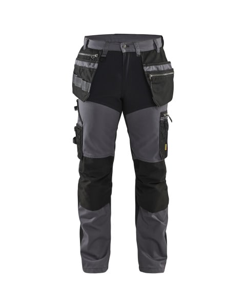 BLAKLAEDER - Handwerker Arbeitshose mit Stretch Mittelgrau/Schwarz D104