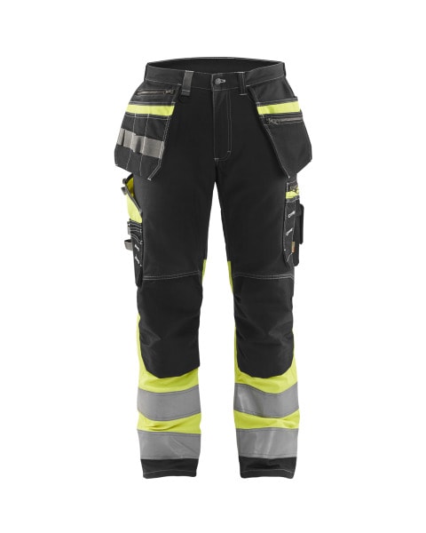 BLAKLAEDER - High Vis Arbeitshose mit Stretch Schwarz/Gelb C58