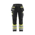 BLAKLAEDER - High Vis Arbeitshose mit Stretch Schwarz/Gelb C58
