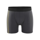 BLAKLAEDER - Boxer Shorts XLIGHT, 100% MerinoDunkelgrau/Gelb XL