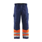 BLAKLAEDER - High Vis Arbeitshose High Vis Orange/Marineblau C150