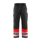 BLAKLAEDER - High Vis Arbeitshose High Vis Rot/Schwarz D128