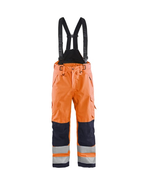 BLAKLAEDER - High Vis Shell Arbeitshose High Vis Orange/Marineblau D100