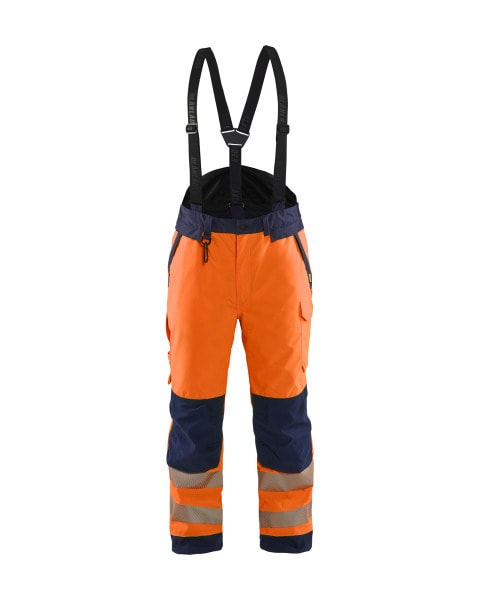 BLAKLAEDER - High Vis Winterhose High Vis Orange/Marineblau XLS