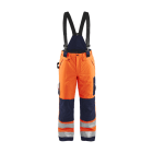 BLAKLAEDER - High Vis Winter Latzhose High Vis Orange/Marineblau D108