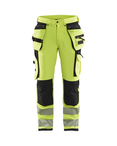 BLAKLAEDER - High Vis Arbeitshose 4-Wege-Stretch High Vis Gelb/Schwarz C54