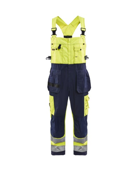 BLAKLAEDER - High Vis Latzhose High Vis Gelb/Marineblau C50
