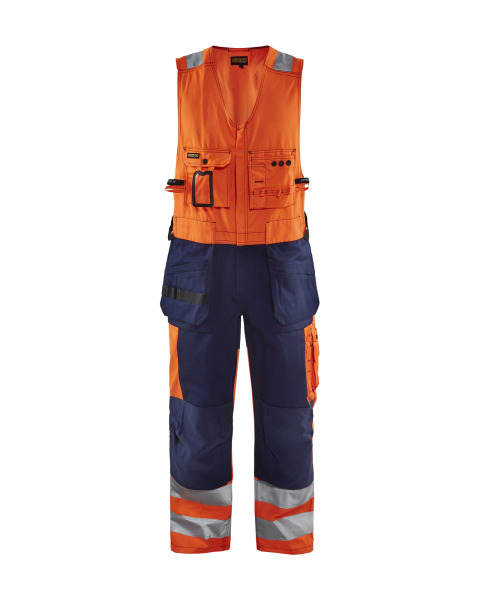BLAKLAEDER - High Vis Kombihose High Vis Orange/Marineblau C50