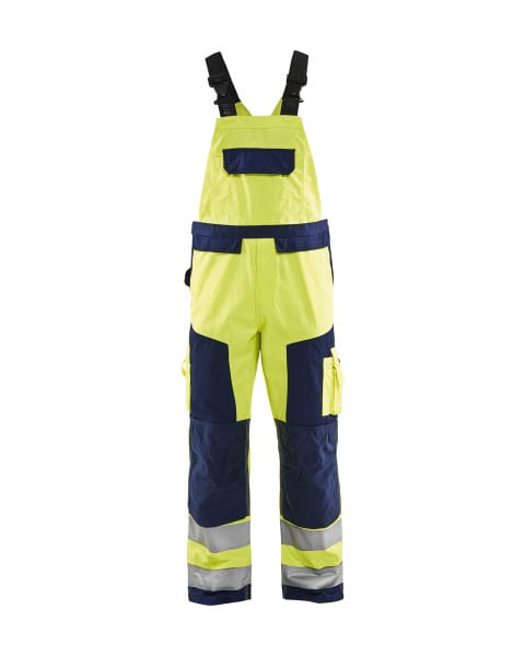 BLAKLAEDER - High Vis Latzhose High Vis Gelb/Marineblau C46