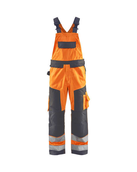 BLAKLAEDER - High Vis Latzhose High Vis Orange/Mittelgrau C50
