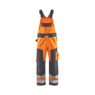 BLAKLAEDER - High Vis Latzhose High Vis Orange/Mittelgrau D120