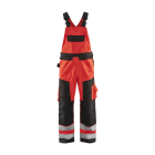 BLAKLAEDER - High Vis Latzhose High Vis Rot/Schwarz C48
