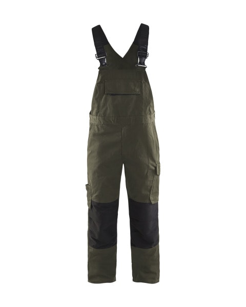 BLAKLAEDER - Latzhose mit Stretch Dunkel Olivgrün/Schwarz C52