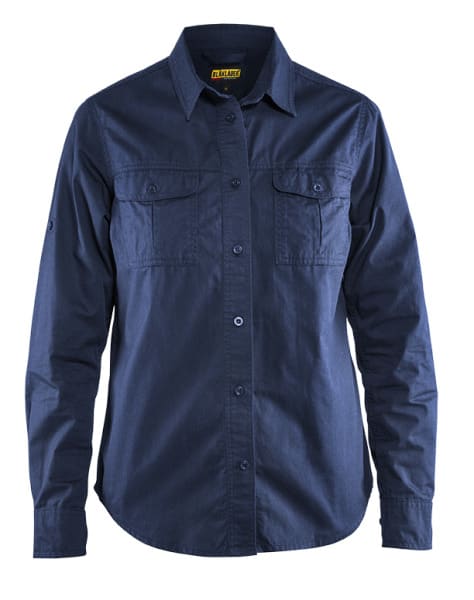 BLAKLAEDER - Damen Twill HemdMarineblau M