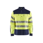 BLAKLAEDER - High Vis ArbeitshemdHigh Vis Gelb/Marineblau XS
