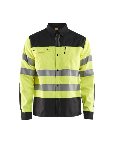 BLAKLAEDER - High Vis ArbeitshemdHigh Vis Gelb/Schwarz L