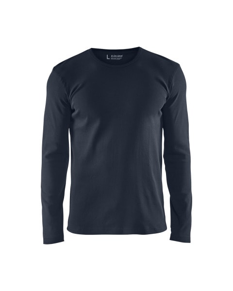 BLAKLAEDER - Langarm T-ShirtDunkel Marineblau XS
