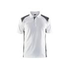 BLAKLAEDER - Polo ShirtWeiß/Dunkelgrau L
