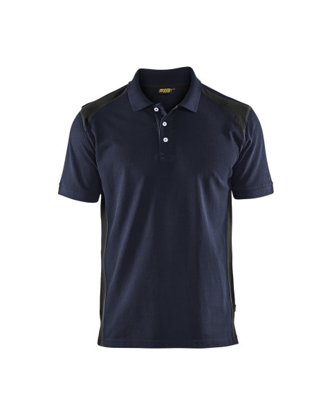 BLAKLAEDER - Polo ShirtDunkel Marineblau/Schwarz XL