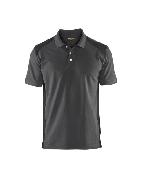 BLAKLAEDER - Polo ShirtMittelgrau/Schwarz S