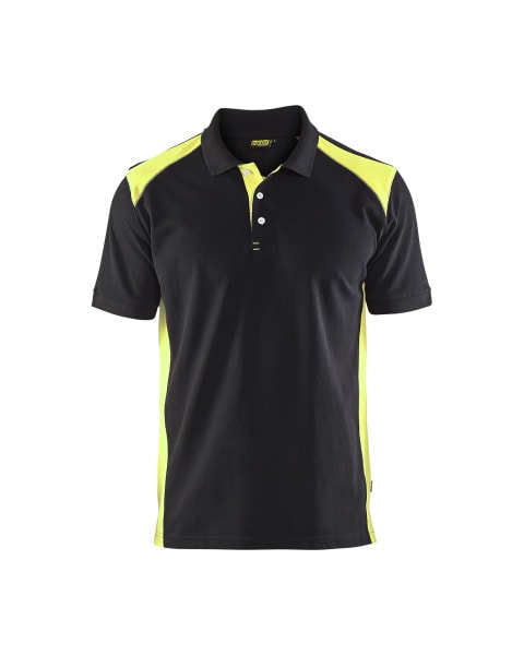 BLAKLAEDER - Polo ShirtSchwarz/Gelb XL