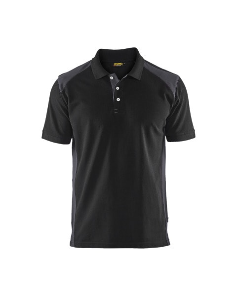 BLAKLAEDER - Polo ShirtSchwarz/Mittelgrau XS