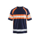 BLAKLAEDER - UV T-Shirt High VisMarineblau/Orange S