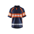 BLAKLAEDER - UV Polo Shirt High Vis Klasse 1Marineblau/Orange L