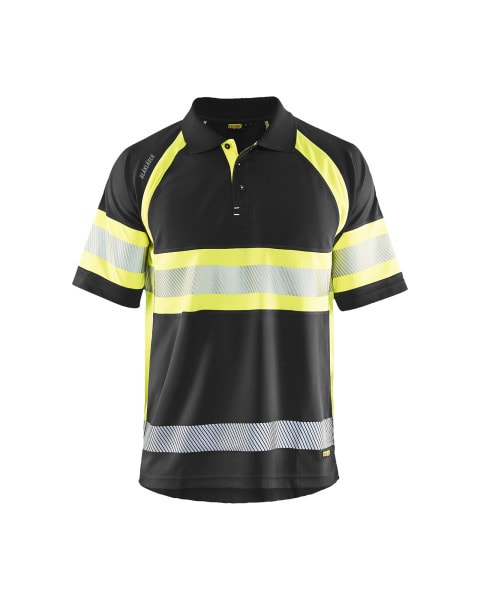 BLAKLAEDER - UV Polo Shirt High Vis Klasse 1Schwarz/Gelb M