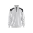 BLAKLAEDER - Sweater mit Half-Zip 2-farbigWeiß/Dunkelgrau 4XL