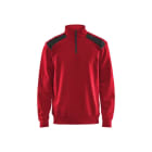BLAKLAEDER - Sweater mit Half-Zip 2-farbigRot/Schwarz 4XL