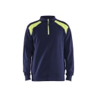 BLAKLAEDER - Sweater mit Half-Zip 2-farbigMarineblau/ High Vis Gelb S
