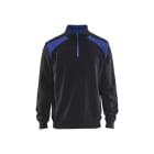 BLAKLAEDER - Sweater mit Half-Zip 2-farbigSchwarz/Kornblau L