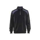 BLAKLAEDER - Sweater mit Half-Zip 2-farbigSchwarz/Grau 4XL