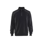 BLAKLAEDER - Sweater mit Half-Zip 2-farbigSchwarz/Mittelgrau XXL