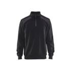 BLAKLAEDER - Sweater mit Half-Zip 2-farbigSchwarz/Dunkelgrau L
