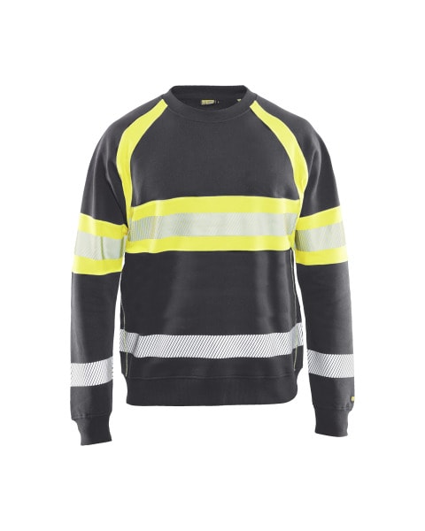 BLAKLAEDER - High Vis SweaterMittelgrau/High Vis Gelb L