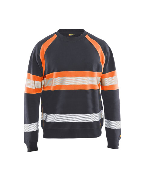 BLAKLAEDER - High Vis SweaterMittelgrau/High Vis Orange M