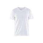 BLAKLAEDER - T-Shirt, V-KragenWeiß XL