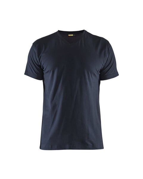 BLAKLAEDER - T-Shirt, V-KragenDunkel Marineblau M