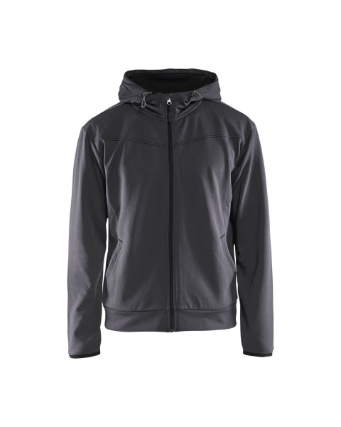 BLAKLAEDER - Hoodie mit ReißverschlussMittelgrau/Schwarz XS