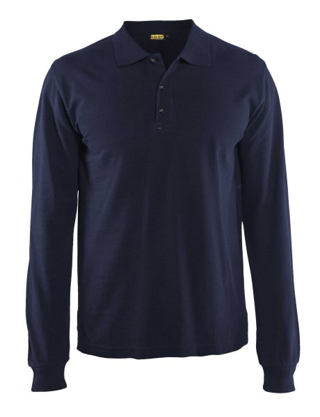 BLAKLAEDER - Langarm Polo ShirtMarineblau M