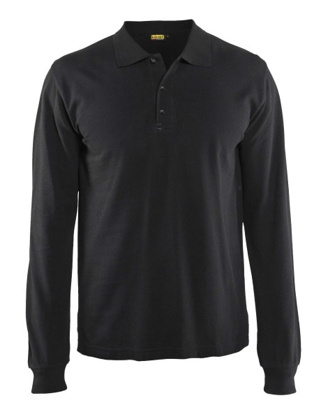 BLAKLAEDER - Langarm Polo ShirtSchwarz XXL