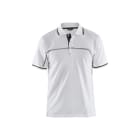 BLAKLAEDER - Polo ShirtWeiß/Dunkelgrau S