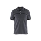 BLAKLAEDER - Polo ShirtMittelgrau/Schwarz XXL