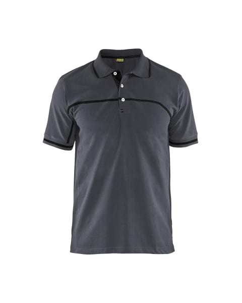 BLAKLAEDER - Polo ShirtMittelgrau/Schwarz M